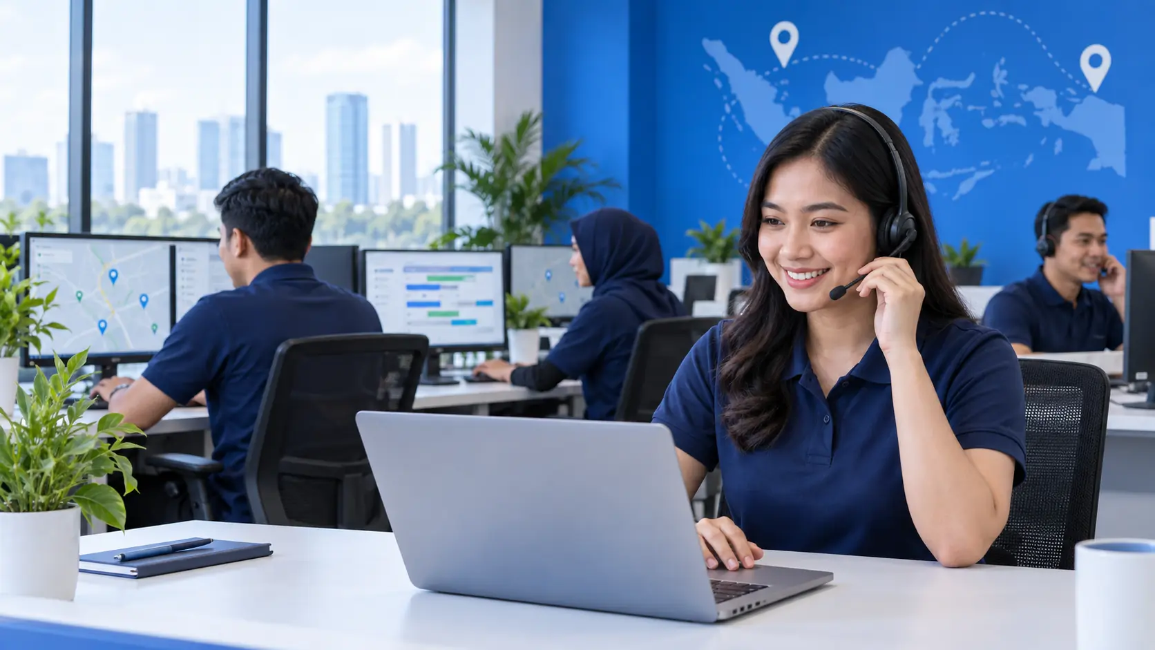 Tim layanan pelanggan Adacar membantu kebutuhan perjalanan